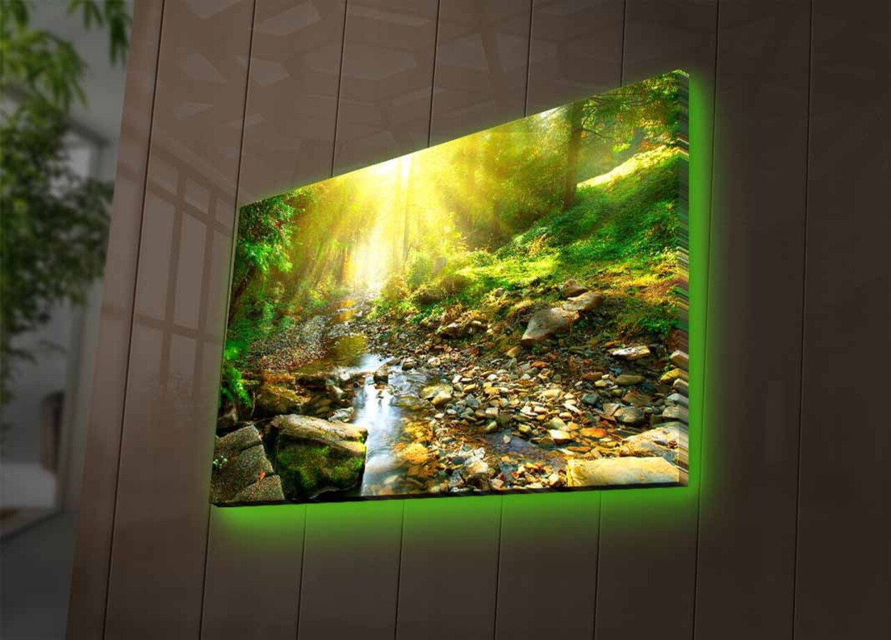 Tablou decorativ cu lumina LED, 4570DHDACT-119, Dimensiune: 45 x 70 cm, Multicolor - view 3