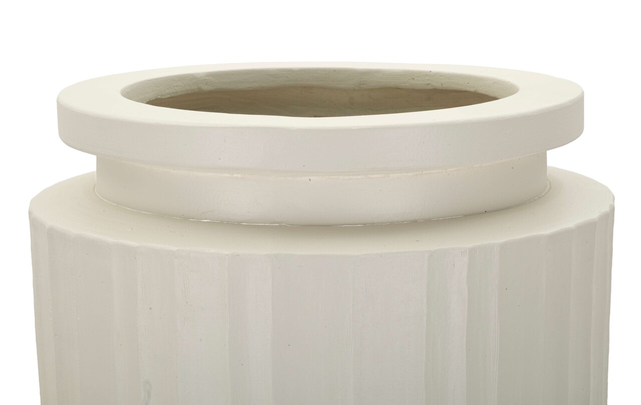 Vaza decorativa High, Mauro Ferretti, 32x80 cm, oxid de magneziu, crem