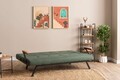 Canapea extensibila cu 3 locuri, Futon, 859FTN2908, Metal , Verde