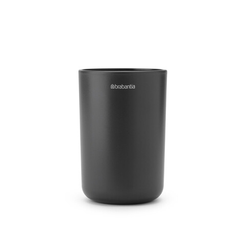 Suport periute si pasta de dinti, Brabantia, Dark Grey, 7.6x7.6x11 cm, polipropilena, gri inchis