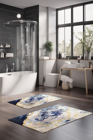 Set covorase de baie, Cartwright, CT-5022, Poliester, Multicolor