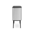 Cos de gunoi cu soft touch, Brabantia, Bo Touch Matt Fingerprint Proof, 3x11 L, 31.2x54x68 cm, otel, argintiu