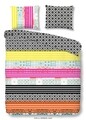 Lenjerie de pat pentru doua persoane, Good Morning Merkis, 100% bumbac, 3 piese, multicolora