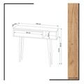 Consola, Mod Design, Oseyo, 100 x 94 x 30 cm, pal melaminat, stejar/alb