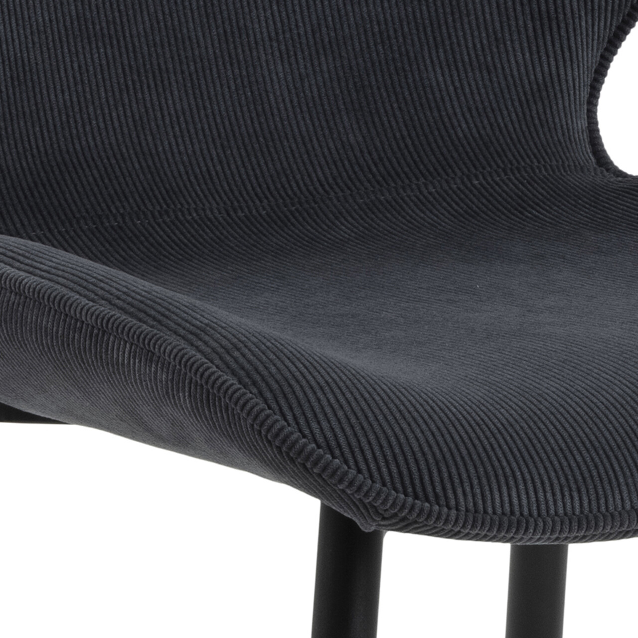 Scaun Femke, Actona, 47.5x57.5x85 cm, tesatura corduroy/otel, antracit - view 2