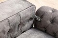 Canapea extensibila cu 3 locuri, Hilena, 569HLN1701, Lemn de fag / PAL, Antracit