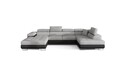 Coltar extensibil dreapta 6 locuri ELTAP, Rod-07, Rodrigo, 345x202x90 cm, lemn/poliester, gri deschis/negru