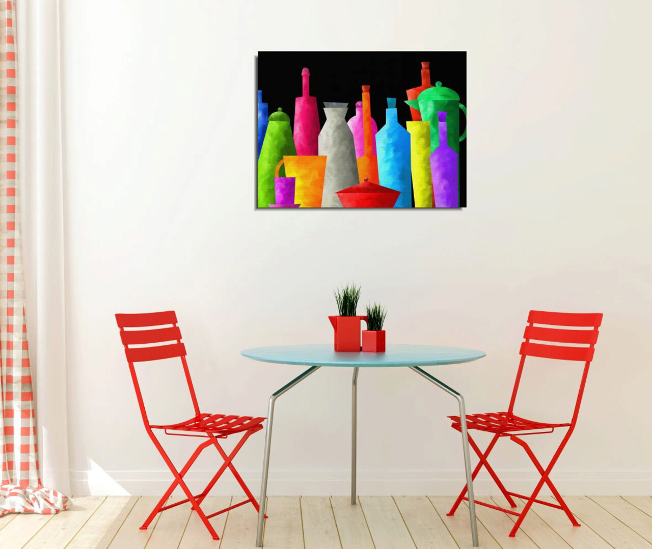 Tablou Decorativ, DC216, Canvas, Lemn, Multicolor