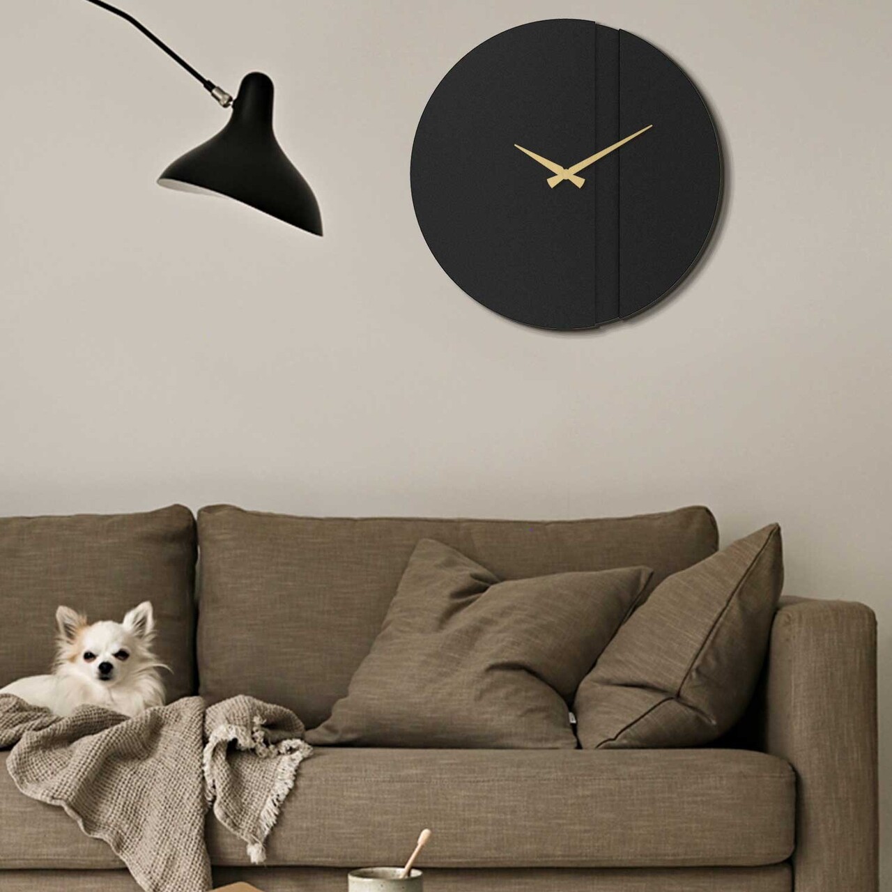 Ceas de perete, Block Metal Wall Clock, Dimensiune: 46 x 46 cm, Negru - view 3