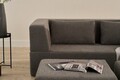 Canapea extensibilă cu 2 locuri, Balcab Home, 825BLC5401, Material: 100% ȘENILĂ, Gri
