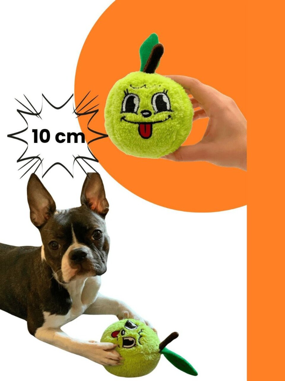 Jucărie pentru câini, Paws &amp; Whiskers, Havhav 1015, 100% MATERIAL TEXTIL PLUȘOS, Verde - imagine 2