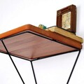 Raft de perete, Evila Originals, WR037, 33x33x28 cm, Nuc / Negru