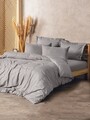 Lenjerie de pat dubla, Plaid - Grey, Cotton Box, Bumbac Ranforce