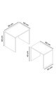 Masute, Hanah Home, Arya, 48x40x55 cm, Stejar Sonomo / Antracit