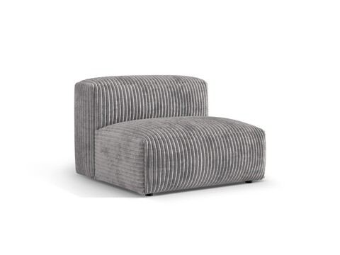 Modul pentru canapea, 1 loc, Martina-212, Micadoni Home, 92x106x75 cm, velur, gri deschis