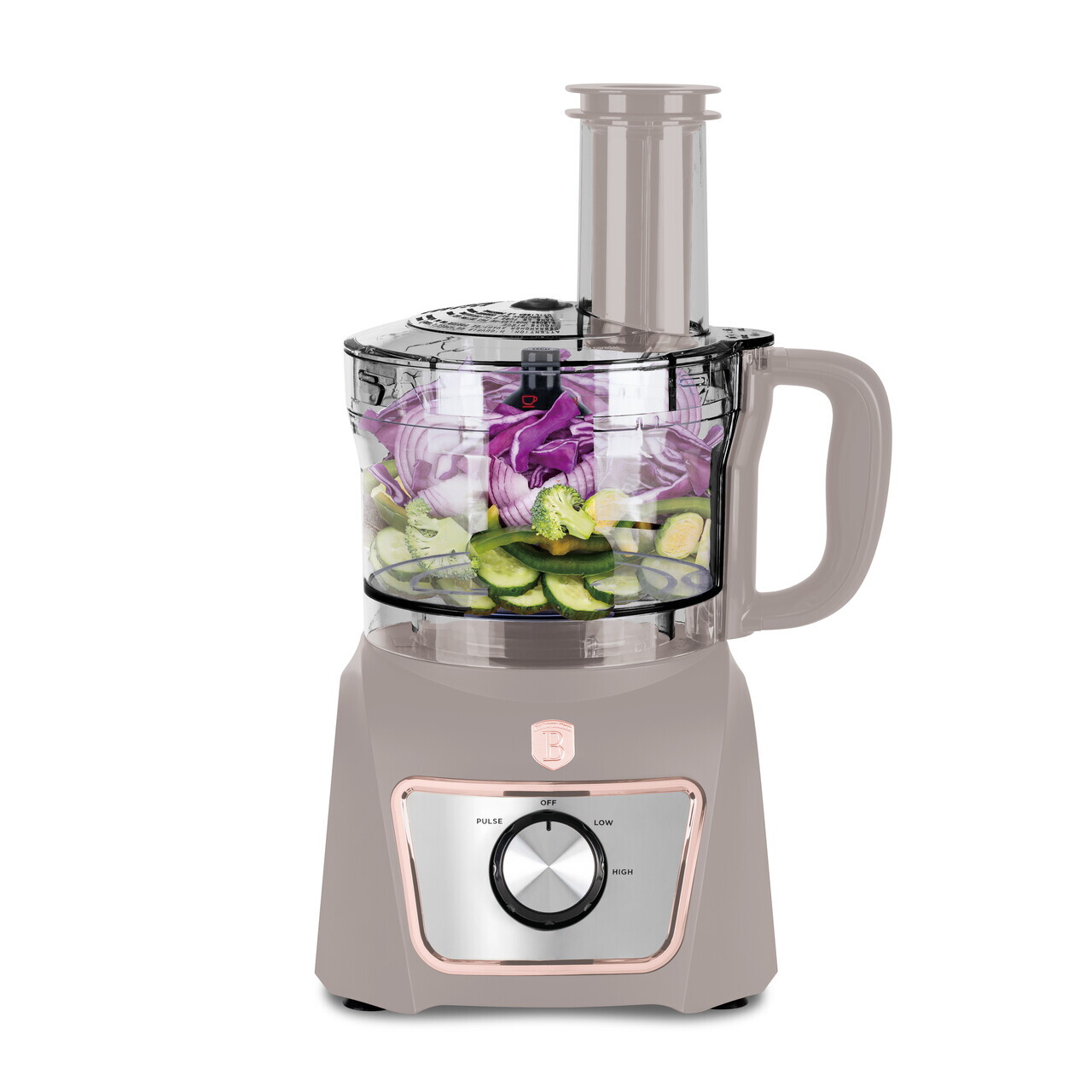 Set blender 8 in 1 Berlinger Haus, Taupe, 500W, inox/plastic, taupe mat - imagine 4