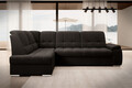 Coltar extensibil stanga 3 locuri ELTAP, LT-22NU, Sado, 272x192x95 cm, lemn/poliester, maro inchis