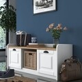 Pantofar, Wren, P2 - 1808, 120 x 45 x 40 cm, pal melaminat, alb/nuc