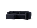 Coltar stanga 2 locuri, Bergamo, Cosmopolitan Design, 244x152x70 cm, tesatura structurata, albastru navy