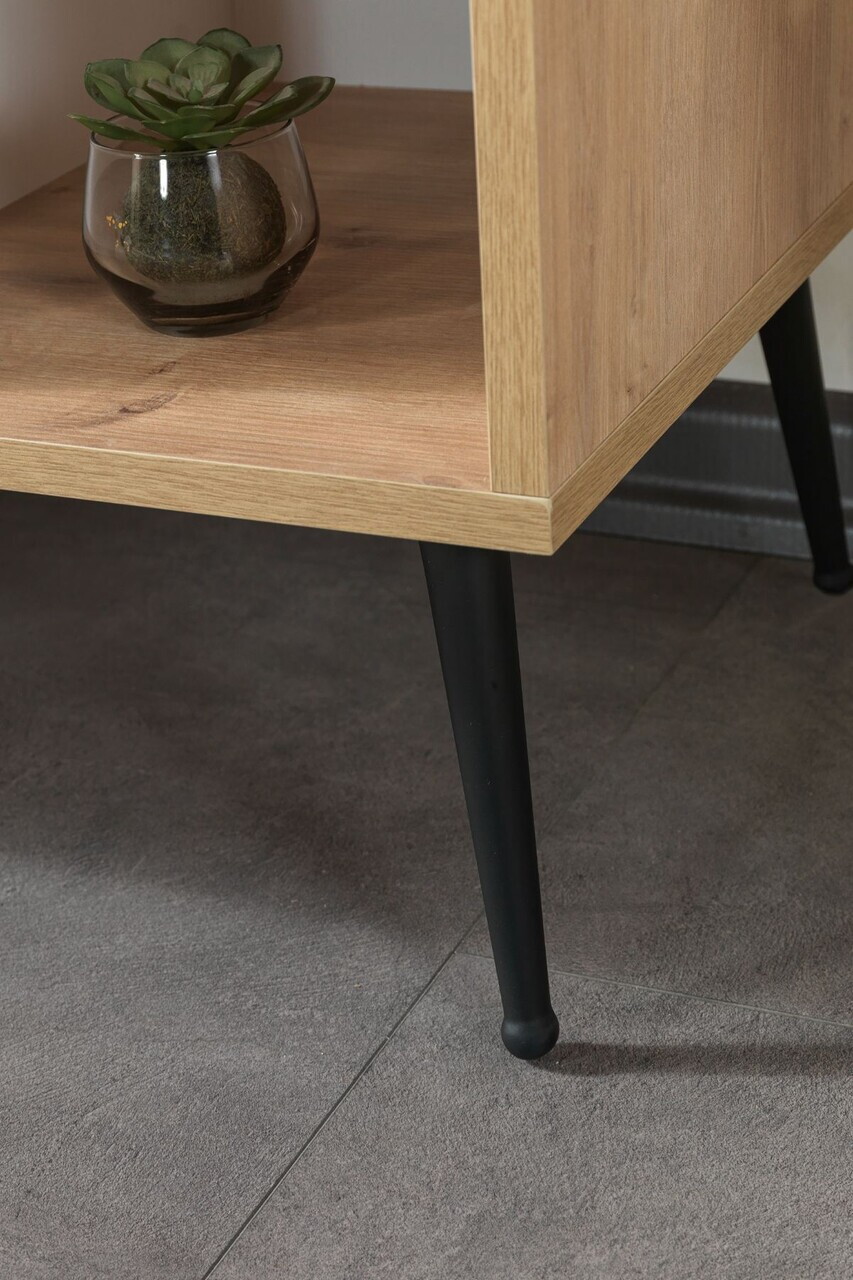 Consola, Hanah Home, Şile 4611, 160x83x44 cm, PAL, Stejar Safir / Alb — imaginea 7