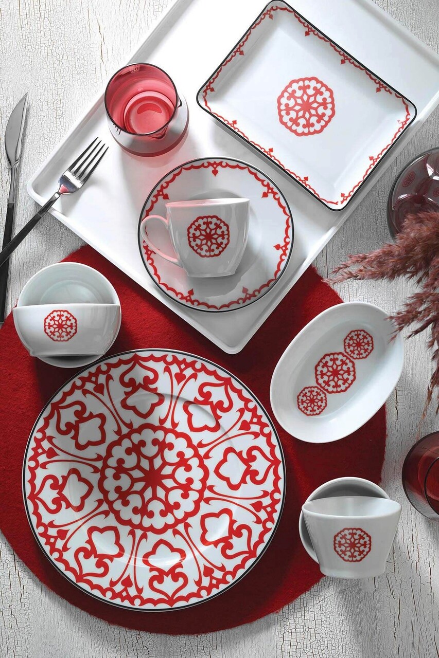 Serviciu de masa breakfast 32 piese LB32KH420596617, Kutahya Porselen, portelan, multicolor