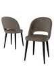 Set scaune (8 piese), Hanah Home, Pane, Cappuccino / Negru