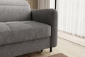 Coltar extensibil stanga 3 locuri ELTAP, LT-04RAQ, Gomsi, 228x165x100 cm, lemn/poliester, gri inchis