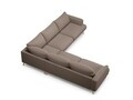 Coltar simetric 5 locuri, Naomi, Micadoni Home, 280x280x75 cm, tesatura structurata, cappuccino