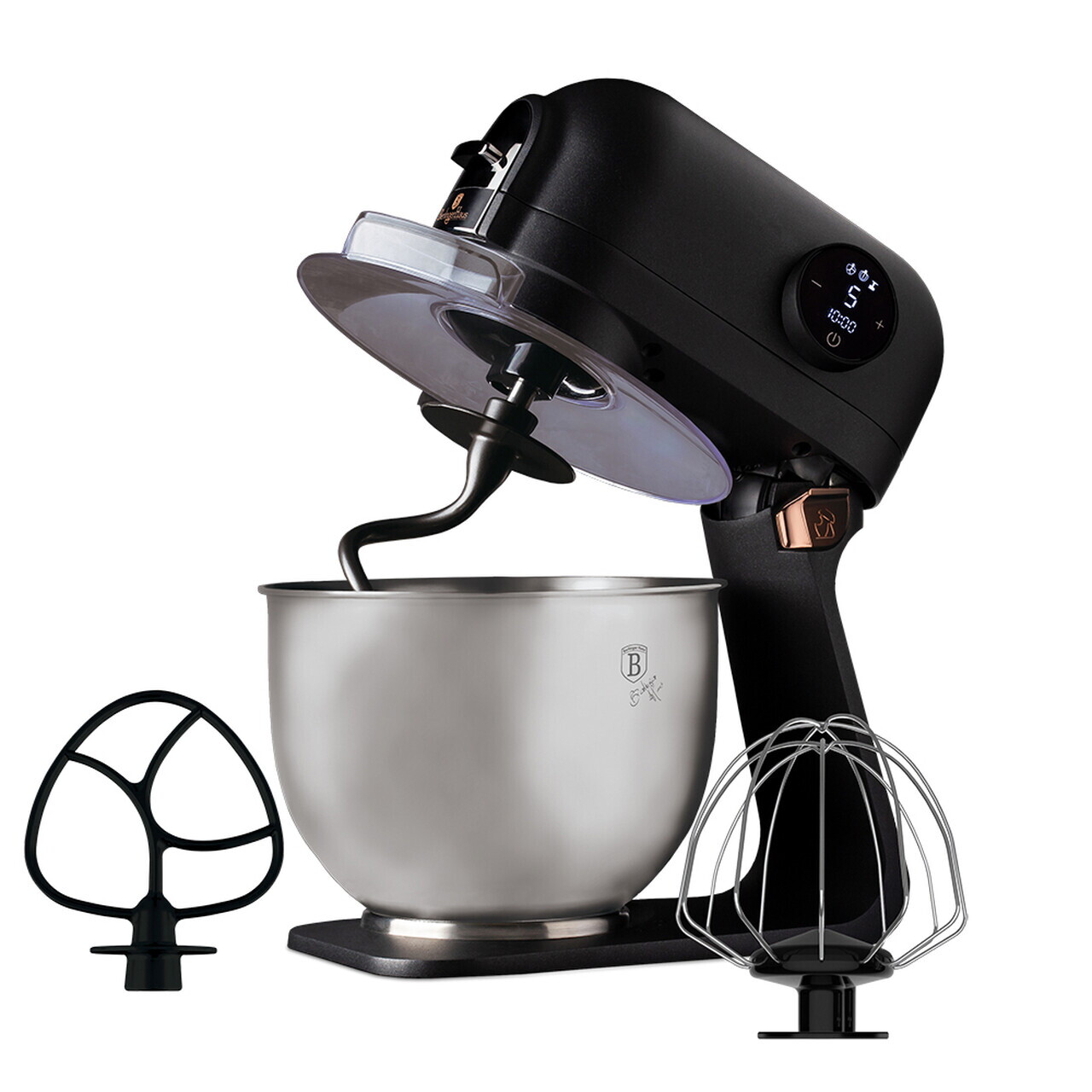Robot de bucatarie Berlinger Haus, Black Rose, 1200W, aluminiu turnat/inox, negru/argintiu - imagine 4