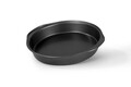 Tava rotunda pentru cuptor Vanora, 24x21.5x4 cm, otel carbon, negru