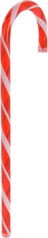 Decoratiune candy cane, h62 cm, polipropilena, rosu/alb