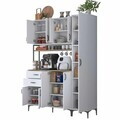 Dulap multifunctional, Hanah Home, JE266, 160x218.6x45 cm, Alb/Maro