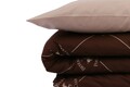Lenjerie de pat dubla King, 3 piese, 220x240 cm, 100% bumbac ranforce, Beverly Hills Polo Club, BHPC 006, maro