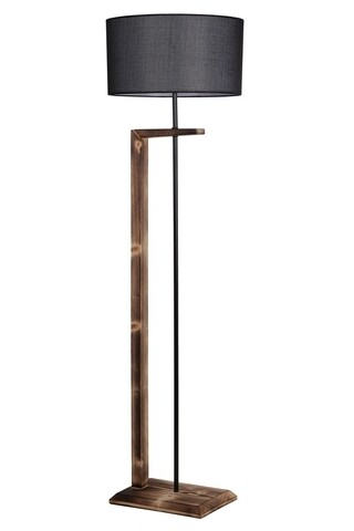 Lampadar, luin, 8277-2, e27, 60 w, metal/lemn/textil