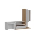Comoda TV Begi, Decorotika, 120x30x92 cm, alb/bej