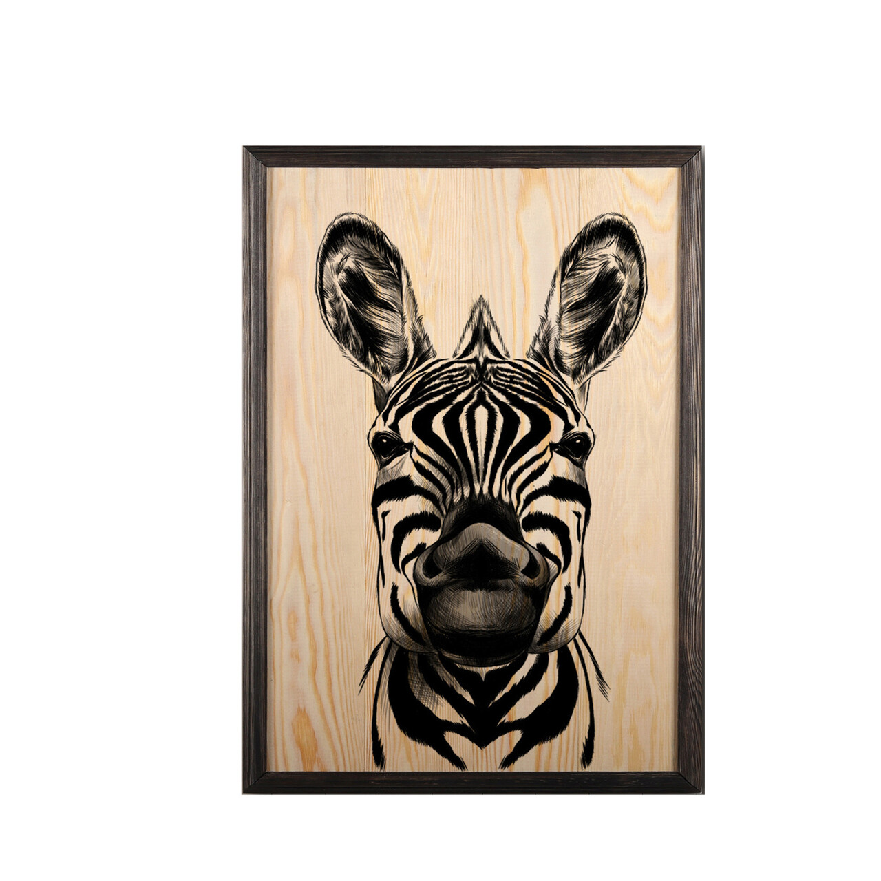 Tablou decorativ, Zebra, Lemn, Lemn, Multicolor - 1 | YEO