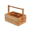 Suport pentru tacamuri si ustensile de bucatarie, Zokura, 30x21x12 cm, bambus/MDF