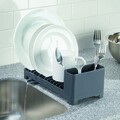 Scurgator de vase cu suport pentru tacamuri Clarity, iDesign, 32x14.5x11 cm