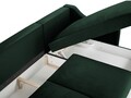 Coltar extensibil reversibil, Pansy, Mazzini Sofas, 4 locuri, cu lada de depozitare, 220x150x90 cm, catifea, verde bottle