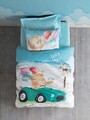 Lenjerie de pat pentru o persoana Young, Buddy - Blue, Cotton Box, Bumbac