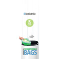 Set 10 saci de gunoi, Brabantia, PerfectFit Twin, marimea K, 10 L, nailon, verde
