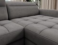 Coltar extensibil dreapta 4 locuri ELTAP, RT-03TOS, Berrto, 306x165x100 cm, lemn/poliester, gri inchis