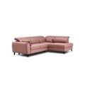 Coltar extensibil dreapta 4 locuri ELTAP, RT-24NU, Noble, 255x201x100 cm, lemn/poliester, roz