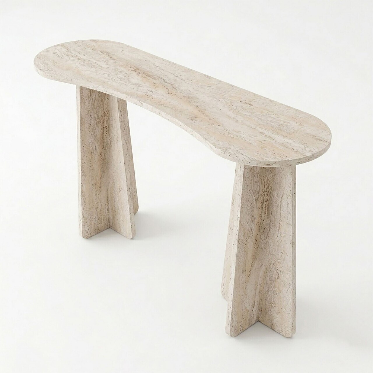 Consola, Hanah Home, Zen, 120x75x35 cm, PAL, Travertin - view 6