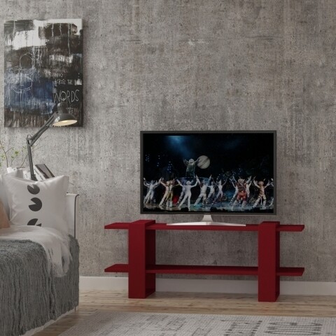 Comoda TV, Homitis, Certo - Claret Red, 33.5x117x44.5 cm