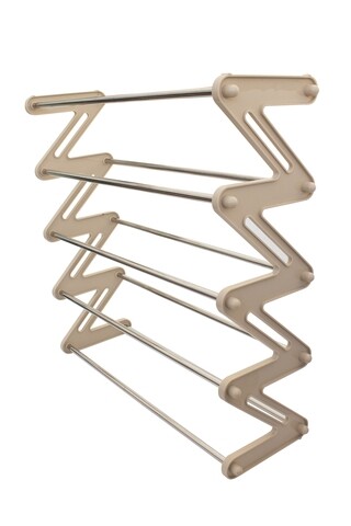Organizator ajustabil pentru incaltaminte Bedora, plastic/metal, argintiu/bej