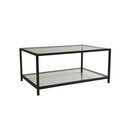 Masuta de cafea, Neostill, Astro sehpa / şeffaf temperli cam S400, 90x40x60 cm, Fume / Negru