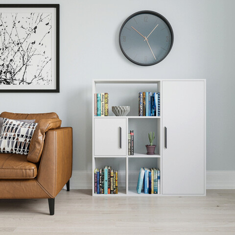 Corp biblioteca, Colman, Ridge, 120x25x123.6 cm, Alb Colman