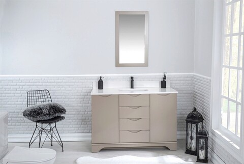 Set mobilier de baie (2 piese), Jussara, Teton 48, Cappuccino 48