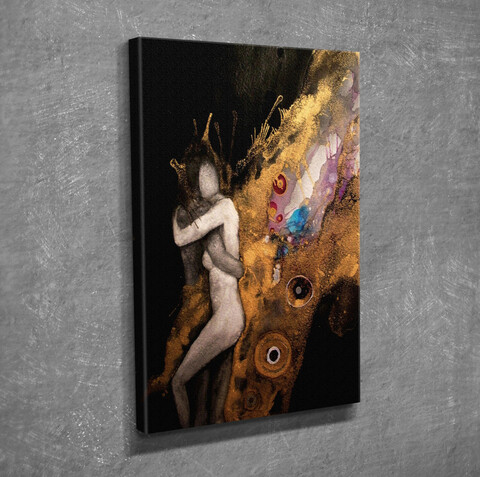 Tablou decorativ, dc243, canvas, lemn, multicolor